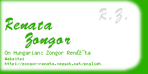 renata zongor business card